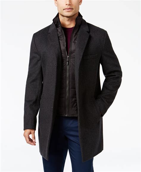michael kors grey slim overcoat